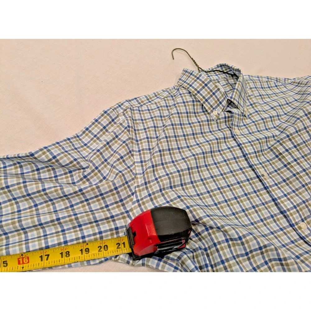 VTG. LL Bean Mens Sz: L Traditional Fit Button Down Shirt Plaid Cotton Pristine! - Picture 15 of 16